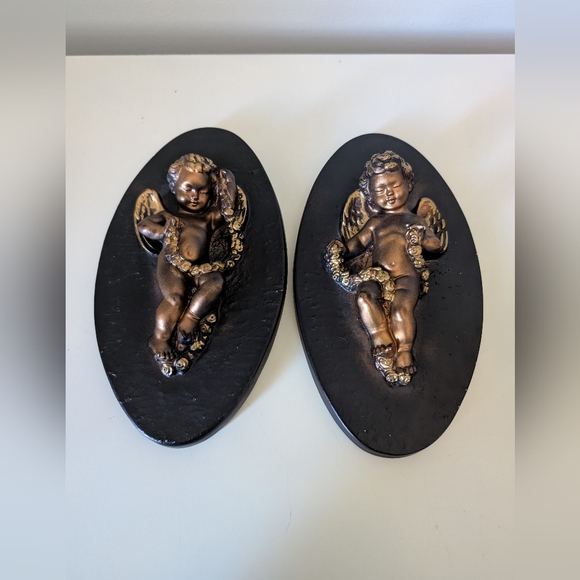 Vintage FAVOR CHALKWARE Cherub Angels - Picture 3 of 11